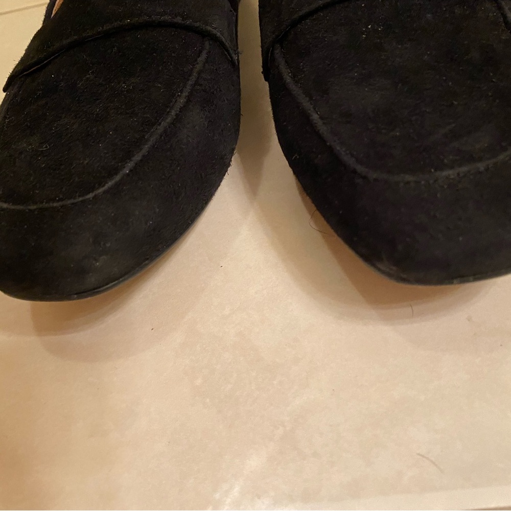 J.jill j Jill Black Suede Leather Loafers Velvety texture Holidays Career preppy - Picture 7 of 7
